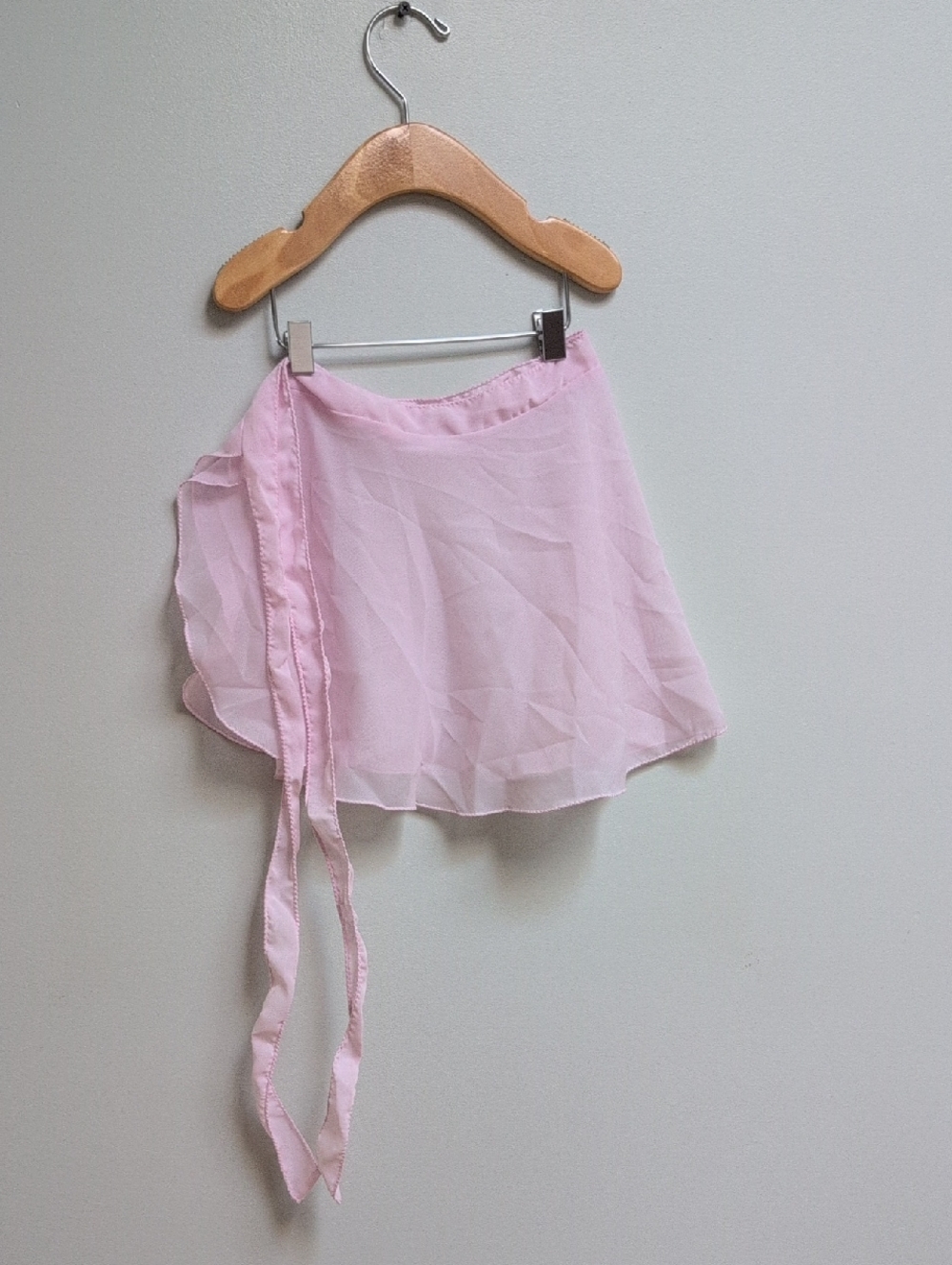 Repetto Light Pink Chiffon Wrap Skirt for Kids